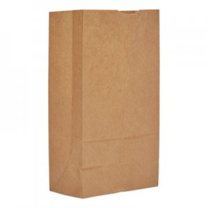 Genpak Grocery Paper Bags, 57 lbs Capacity, #12, 7.06"w x 4.5"d x 13.75"h, Kraft