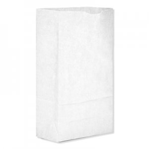 Genpak Grocery Paper Bags, 35 lbs Capacity, #6, 6"w x 3.63"d x 11.06"h, White, 500