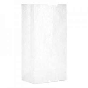 Genpak Grocery Paper Bags, 30 lbs Capacity, #4, 5"w x 3.33"d x 9.75"h, White, 500