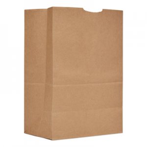 Genpak Grocery Paper Bags, 57 lbs Capacity, 1/6 BBL, 12"w x 7"d x 17"h, Kraft, 500