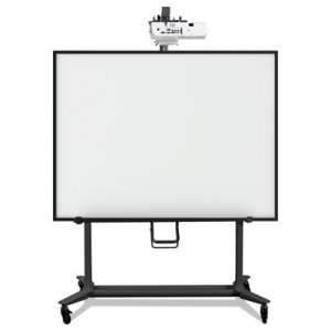 MasterVision Interactive Board Mobile Stand With Projector Arm, 76w x 26d x 80h, Black BVCBI350420 BI350420