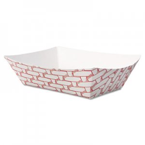 Boardwalk Paper Food Baskets, 0.5 lb Capacity, Red/White, 1,000/Carton BWK30LAG050