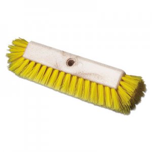 Boardwalk Dual-Surface Scrub Brush, Plastic Fill, 10" Long, Yellow BWK3410