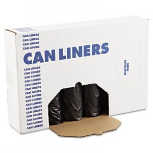 Boardwalk Low-Density Waste Can Liners, 56 gal, 0.6 mil, 43" x 47", Black, 100/Carton BWK4347H H8647HKKR01