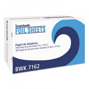 Boardwalk Standard Aluminum Foil Pop-Up Sheets, 9" x 10 3/4", 500/Box, 6 Boxes/Carton BWK7162