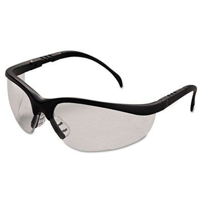 Crews Klondike Safety Glasses, Matte Black Frame, Clear Lens KD110 CRWKD110 135-KD110
