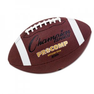 Champion Sports Pro Composite Football, Official Size, 22", Brown CSICF100 CF100