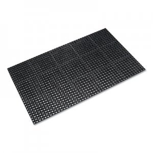 Crown Safewalk Heavy-Duty Anti-Fatigue Drainage Mat, General Purpose, 36 x 60, Black CWNWSTF35BK WS TF35BK