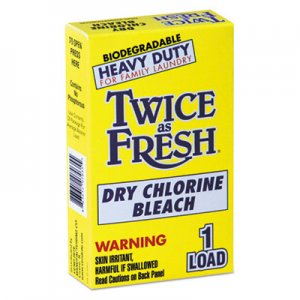 Twice as Fresh Heavy Duty Coin-Vend Powdered Chlorine Bleach, 1 load, 100/Carton VEN2979646 VEN 2979646