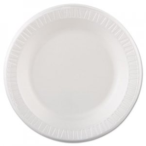 Dart Quiet Classic Laminated Foam Dinnerware, Plate, 10 1/4", White, 125/Pk, 4 Pks/Cs DCC10PWQR 10PWQR
