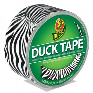 Duck Colored Duct Tape, 3" Core, 1.88" x 10 yds, Black/White Zebra DUC1398132 1398132