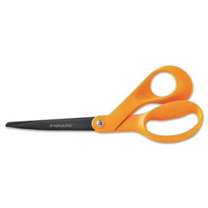 Fiskars Our Finest Scissors, 8" Long, 3.1" Cut Length, Orange Offset Handle FSK99977097J 99977097J