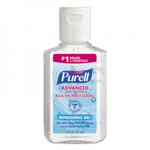 PURELL Advanced Refreshing Gel Hand Sanitizer, Clean Scent, 2 oz, Flip-Cap Bottle, 24/Carton GOJ960524 9605-24
