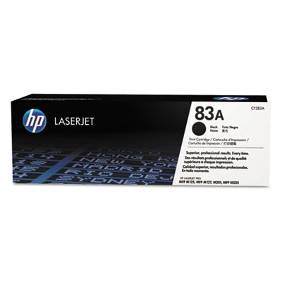 HP 83A, Black Original LaserJet Toner Cartridge CF283A HEWCF283A