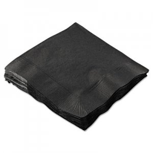 Hoffmaster Beverage Napkins, 2-Ply, 9 1/2 x 9 1/2, Black, 1000/Carton HFM180313 180313