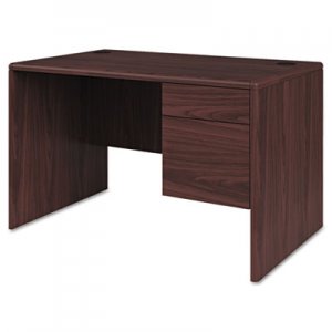 HON 10700 Series Single Pedestal Desk with Three-Quarter Height Right Pedestal, 48" x 30" x 29.5", Mahogany HON107885RNN