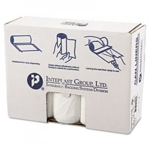 Inteplast Group High-Density Can Liner, 40 x 48, 45gal, 17mic, Clear, 25/Roll, 10 Rolls/Carton IBSS404817N S404817N