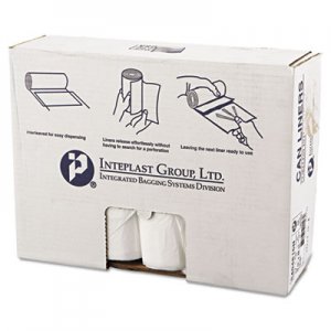 Inteplast Group High-Density Can Liner, 40 x 48, 45gal, 16mic, Clear, 25/Roll, 10 Rolls/Carton IBSS404816N S404816N