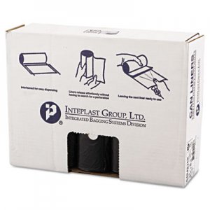 Inteplast Group High-Density Can Liner, 40 x 48, 45gal, 16mic, Black, 25/Roll, 10 Rolls/Carton IBSS404816K S404816K