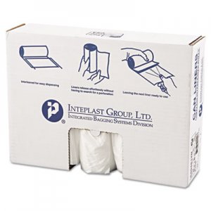 Inteplast Group High-Density Can Liner, 40 x 48, 45gal, 12mic, Clear, 25/Roll, 10 Rolls/Carton IBSS404812N S404812N