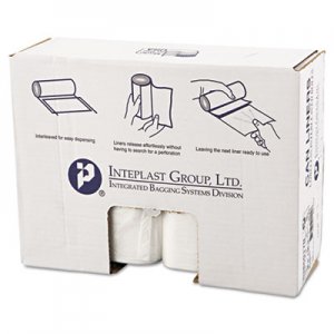 Inteplast Group High-Density Can Liner, 38 x 60, 60gal, 17mic, Clear, 25/Roll, 8 Rolls/Carton IBSS386017N S386017N