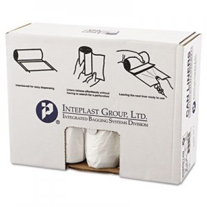 Inteplast Group High-Density Can Liner, 38 x 60, 60gal, 14mic, Clear, 25/Roll, 8 Rolls/Carton IBSS386014N S386014N