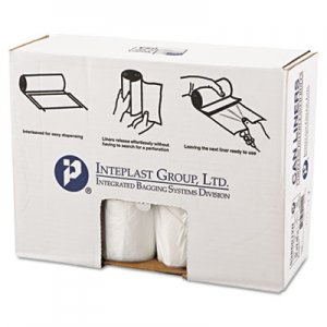 Inteplast Group High-Density Can Liner, 38 x 60, 60gal, 12mic, Clear, 25/Roll, 8 Rolls/Carton IBSS386012N S386012N