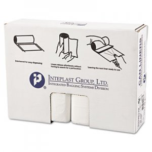 Inteplast Group High-Density Can Liner, 33 x 40, 33gal, 17mic, Clear, 25/Roll, 10 Rolls/Carton IBSS334017N S334017N