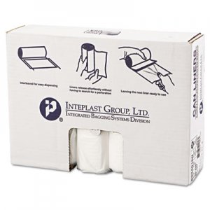 Inteplast Group High-Density Can Liner, 33 x 40, 33gal, 16mic, Clear, 25/Roll, 10 Rolls/Carton IBSS334016N S334016N