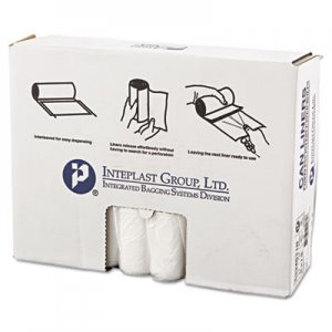 Inteplast Group High-Density Can Liner, 33 x 40, 33gal, 11mic, Clear, 25/Roll, 20 Rolls/Carton IBSS334011N S334011N