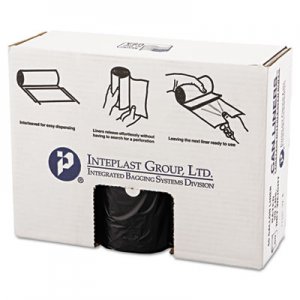 Inteplast Group High-Density Can Liner, 38 x 58, 60gal, 19mic, Black, 25/Roll, 6 Rolls/Carton IBSVALH3860K22 VALH3860K22