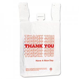 Inteplast Group T-Shirt Thank You Bag, 12 x 7 x 23, 14 Microns, White, 500/Carton IBSTHW2VAL THW2VAL