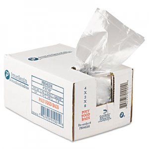 Inteplast Group Get Reddi Food & Poly Bag, 4 x 2 x 8, 16oz, .68mil, Clear, 1000/Carton IBSPB040208 PB040208