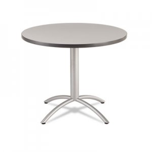 Iceberg CafAWorks Table, 36 dia x 30h, Gray/Silver ICE65621 65621