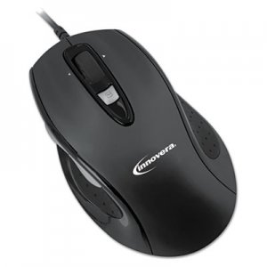 Innovera Full-Size Wired Optical Mouse, USB 2.0, Right Hand Use, Black IVR61014