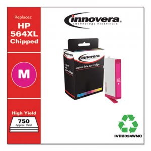 Innovera Remanufactured Magenta High-Yield Ink, Replacement for HP 564XL (CB324WN), 750 Page-Yield IVRB324WNC IVRB324WN