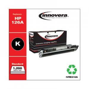 Innovera Remanufactured Black Toner, Replacement for HP 126A (CE310A), 1,200 Page-Yield IVRE310A