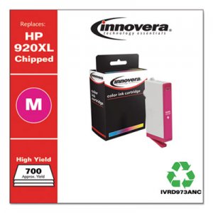 Innovera Remanufactured Magenta High-Yield Ink, Replacement for HP 920XL (CD973AN), 700 Page-Yield IVRD973ANC IVRD973AN