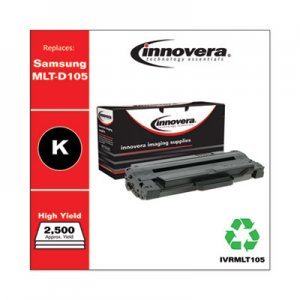 Innovera Remanufactured Black High-Yield Toner, Replacement for Samsung MLT-D105L, 2,500 Page-Yield IVRMLT105