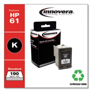 Innovera Remanufactured Black Ink, Replacement for HP 61 (CH561WN), 200 Page-Yield IVRH561WN