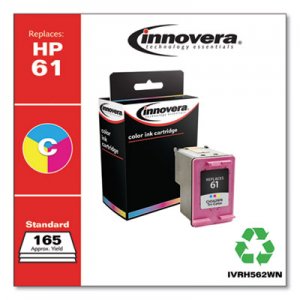 Innovera Remanufactured Tri-Color Ink, Replacement for HP 61 (CH562WN), 165 Page-Yield IVRH562WN