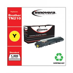 Innovera Remanufactured Yellow Toner, Replacement for Brother TN210Y, 1,400 Page-Yield IVRTN210Y