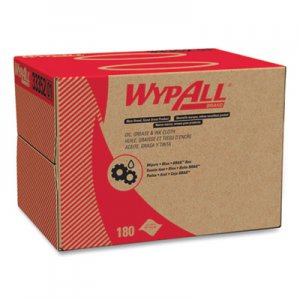 WypAll Oil, Grease and Ink Cloths, BRAG Box, 12.1 x 16.8, Blue, 180/Box KCC33352 KCC 33352