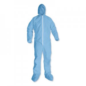 KleenGuard A65 Hood and Boot Flame-Resistant Coveralls, Blue, 3X-Large, 21/Carton KCC45356 KCC 45356