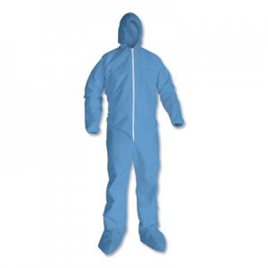KleenGuard A65 Hood and Boot Flame-Resistant Coveralls, Blue, 2X-Large, 25/Carton KCC45355 KCC 45355