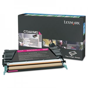 Lexmark X748H1MG High-Yield Toner, 10000 Page-Yield, Magenta LEXX748H1MG X748H1MG