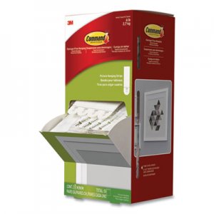 Command Picture Hanging Strips, Cabinet Pack, Removable, 0.75" x 2.75", White, 4/Set, 50 Sets/Carton MMM17201CABPK 17201CABPK