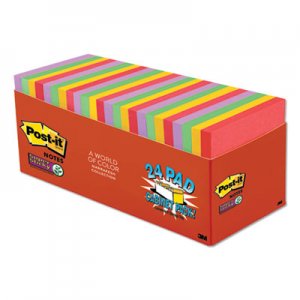 Post-it Notes Super Sticky Pads in Marrakesh Colors, 3 x 3, 70-Sheet, 24/Pack MMM65424SSANCP 654-24SSAN-CP