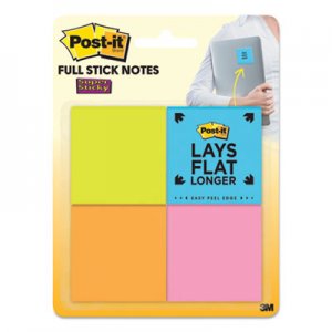 Post-it Notes Super Sticky Full Adhesive Notes, 2 x 2, Assorted Rio de Janeiro Colors, 25-Sheet, 8/Pack