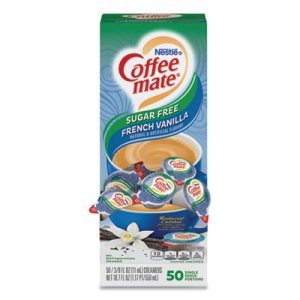 Coffee mate Liquid Coffee Creamer, Sugar-Free French Vanilla, 0.38 oz Mini Cups, 50/Box NES91757 50000 91757